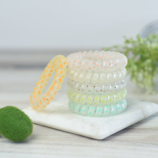 Large Hair Coil Set in Matte Dot Translucent