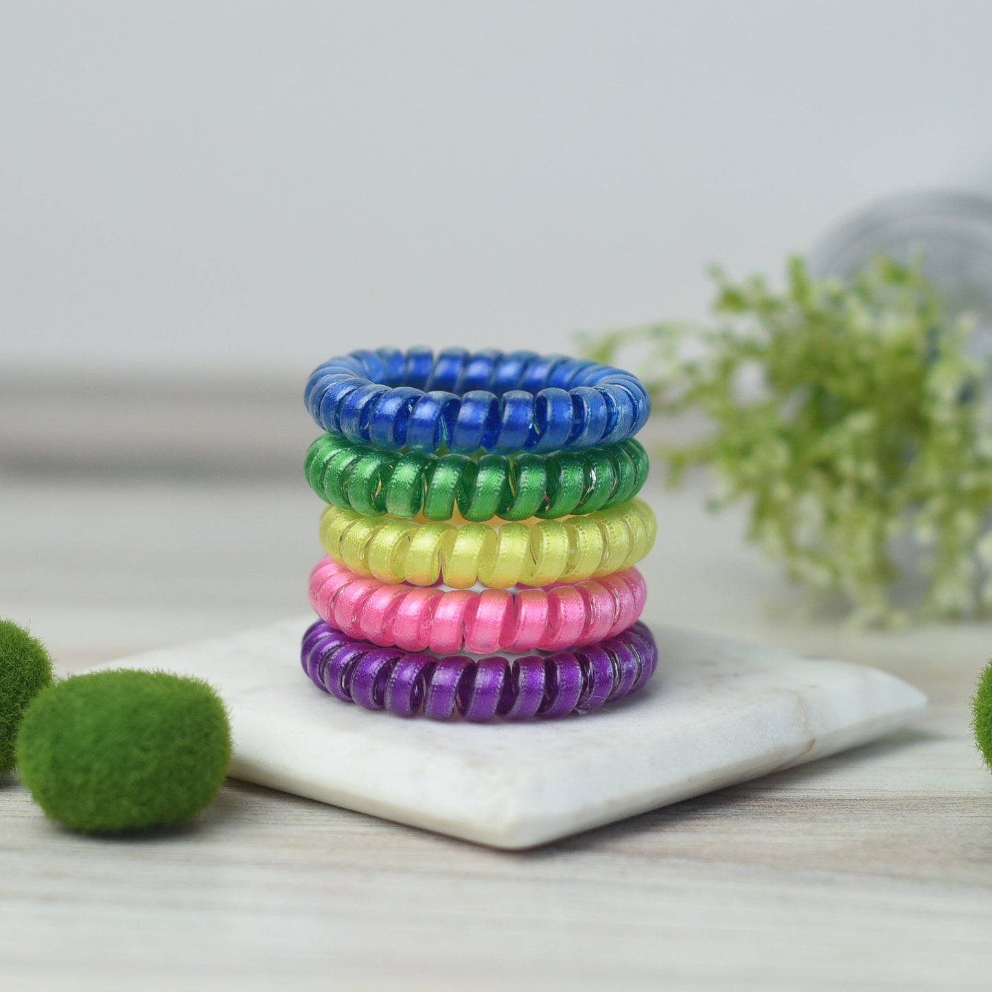 Large Hair Coil Set in Grosgrain Brights