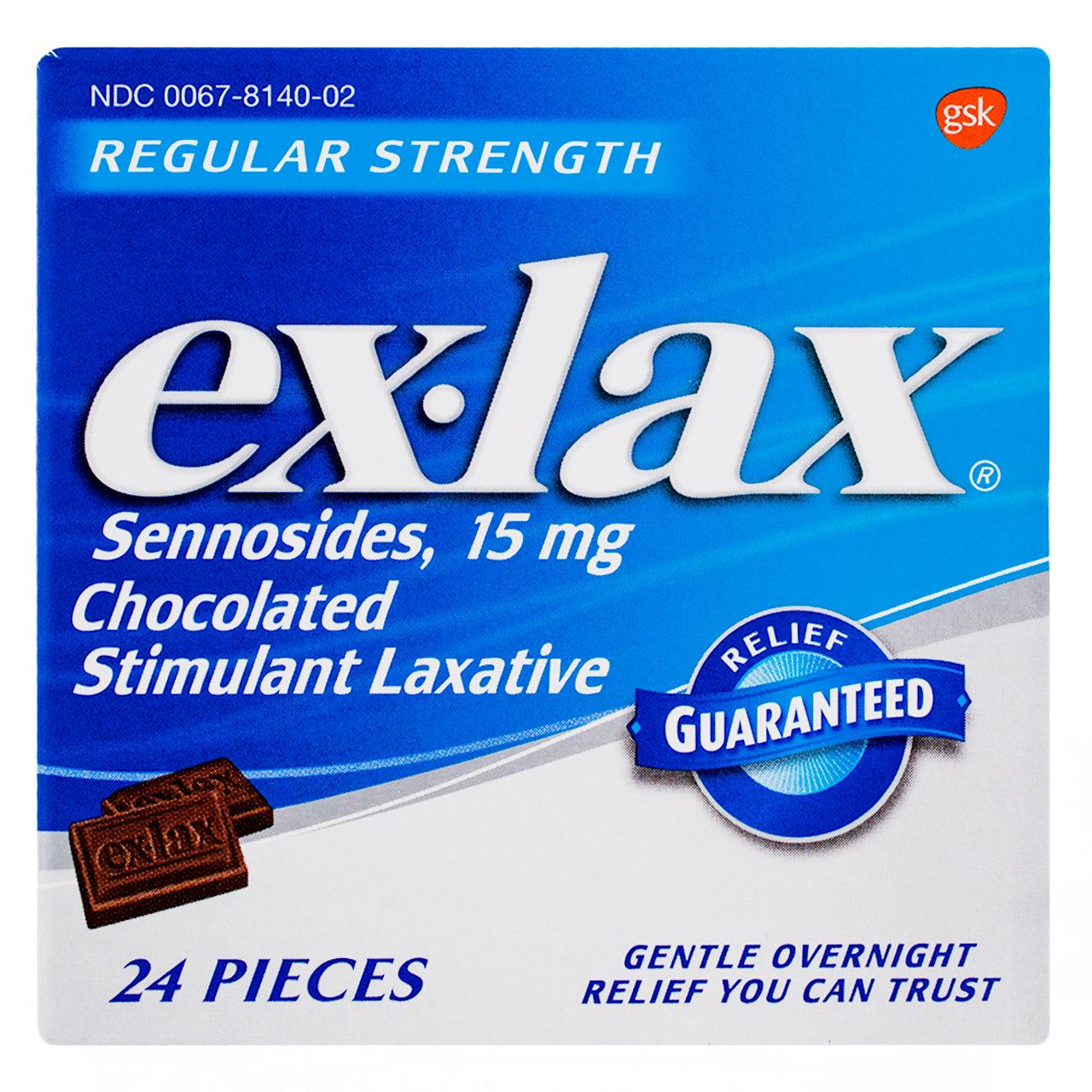 Ex-Lax Regular Strength Stimulant Laxative Chocolate Pieces, 15 Mg