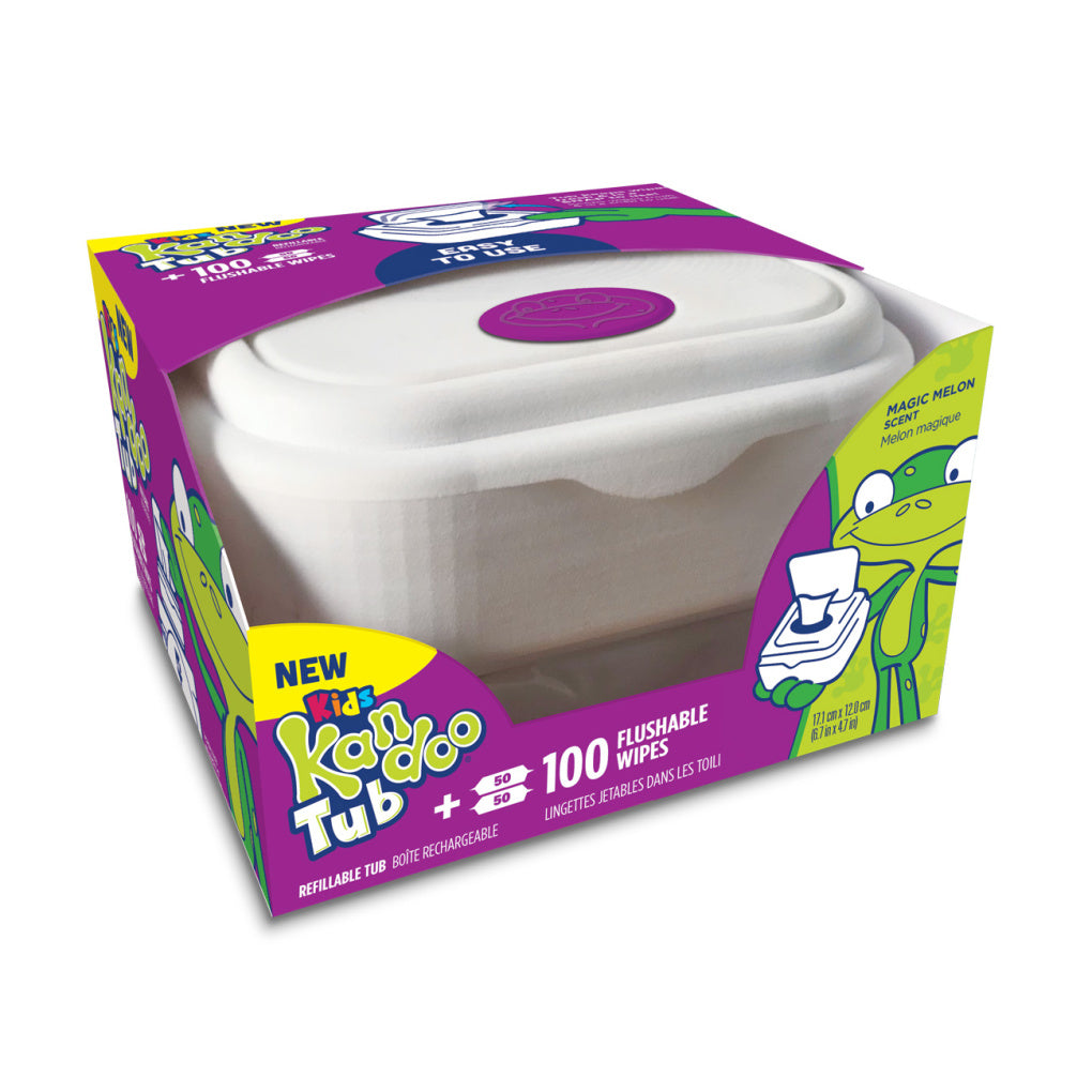 Kandoo Flhable Cleansing Wipes, Tub, Magic Melon Scent