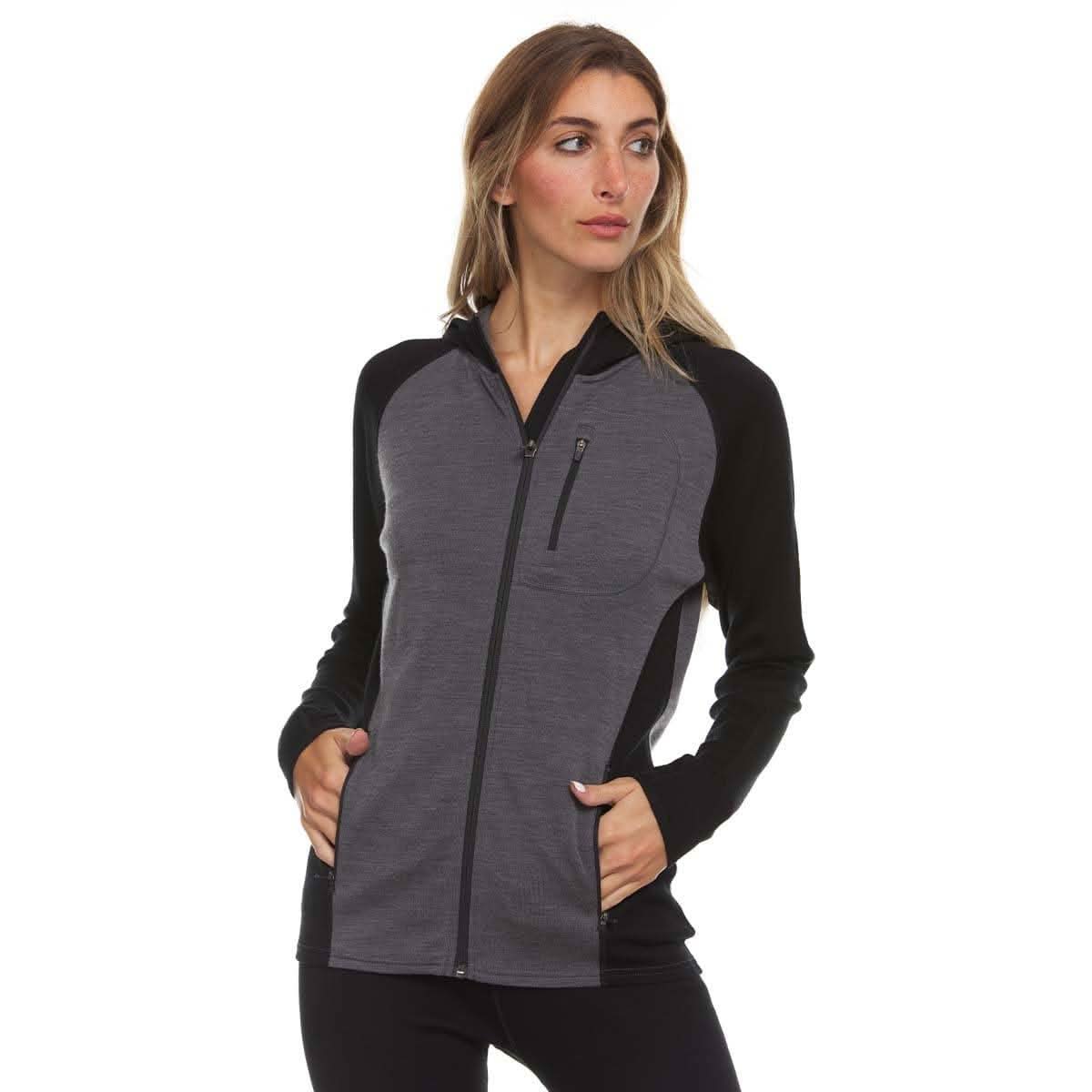 Women's Full Zip Merino Hoodie - Midweight