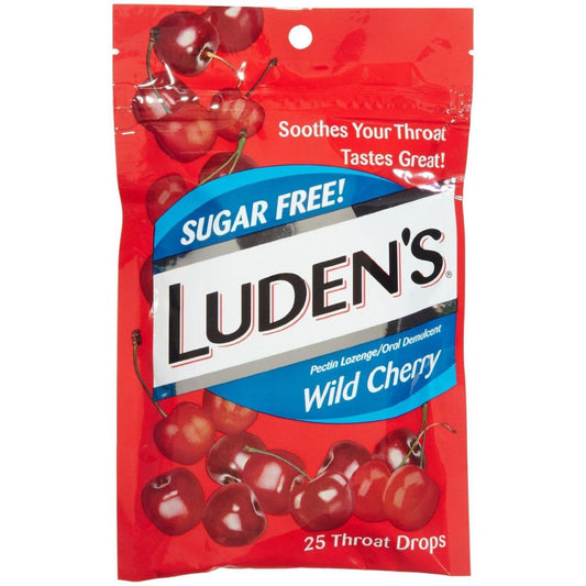 Luden's Throat Drops, Sugar Free, Wild Cherry