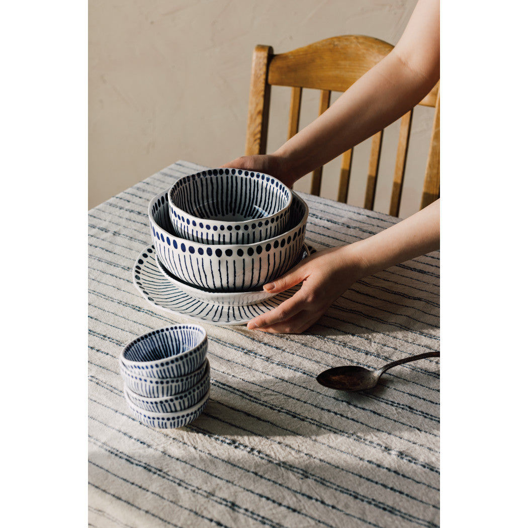 Set of 2 Sprout Stamped Mixing Bowl Small 6 inch