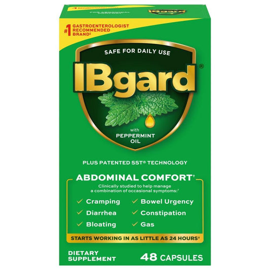 IBgard Gut Health Supplement, Peppermint Oil Capsules For Abdominal Comfort, 144