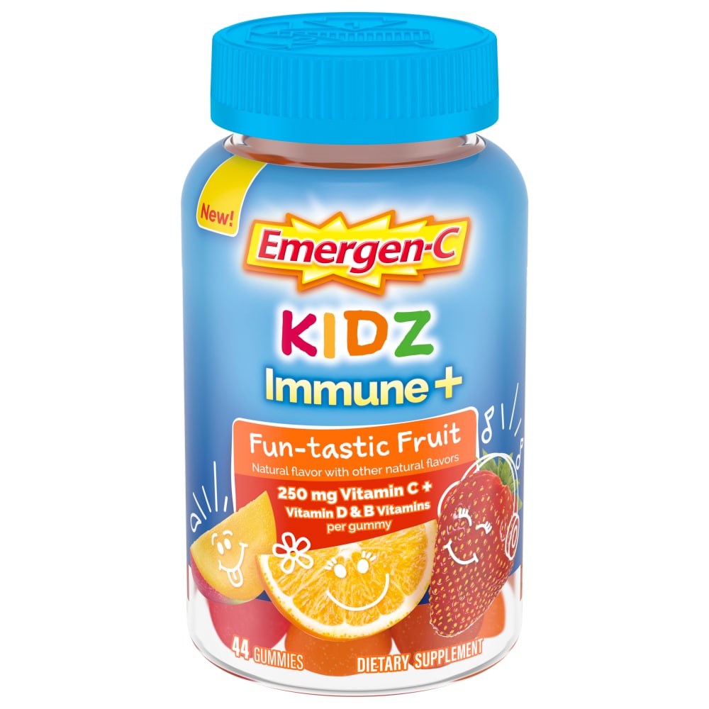 Emergen-C Kidz Immune+ Immune Support Dietary Supplements Vitamin Fruit Flavored