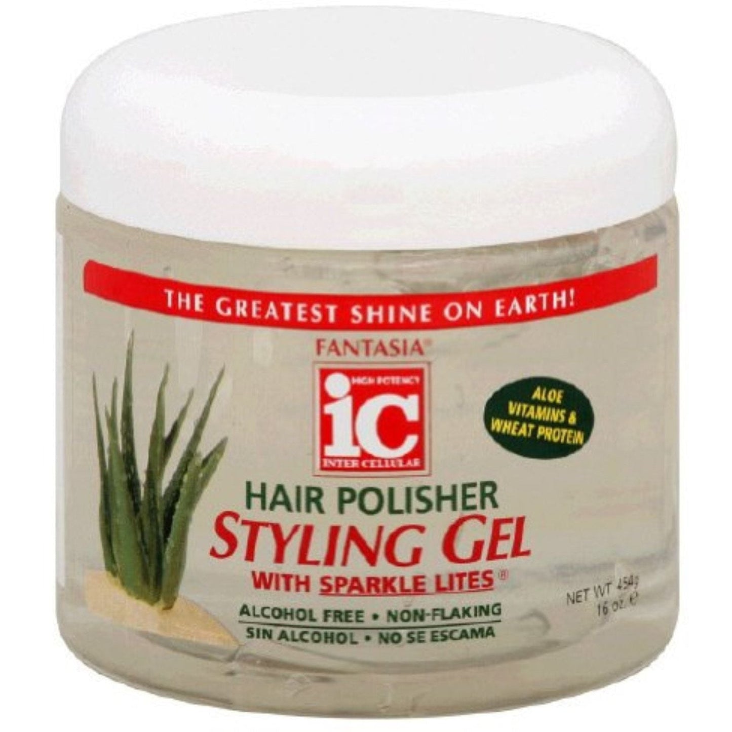 Fantasia IC Hair Polisher Styling Gel With Sparkle Lites - 16 Oz