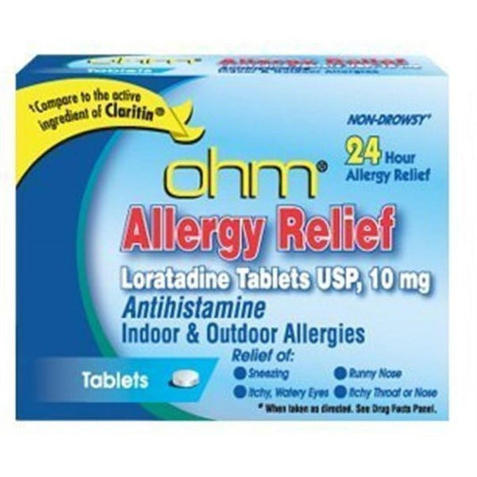 Ohm Loratadine Usp 10 Mg Antihistamine Allergy Relief Tablets