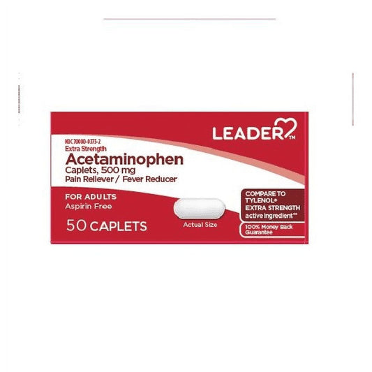 Leader Acetaminophen, Extra Strength, 500 Mg, Caplets