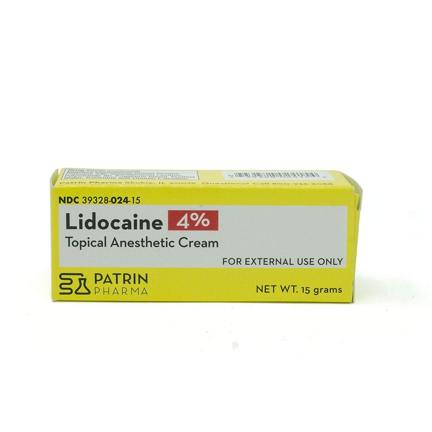 Patrin Pharma Lidocaine 4% Pain Relieving Topical Anesthetic Cream 15g