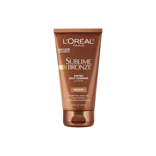 L'Oreal Paris Sublime Bronze Tinted Self-Tanning Lotion, Medium Natural Tan, 5.0 Fl Oz