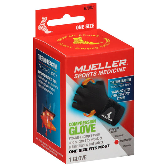 Mueller Compression Glove, Moderate, One Size