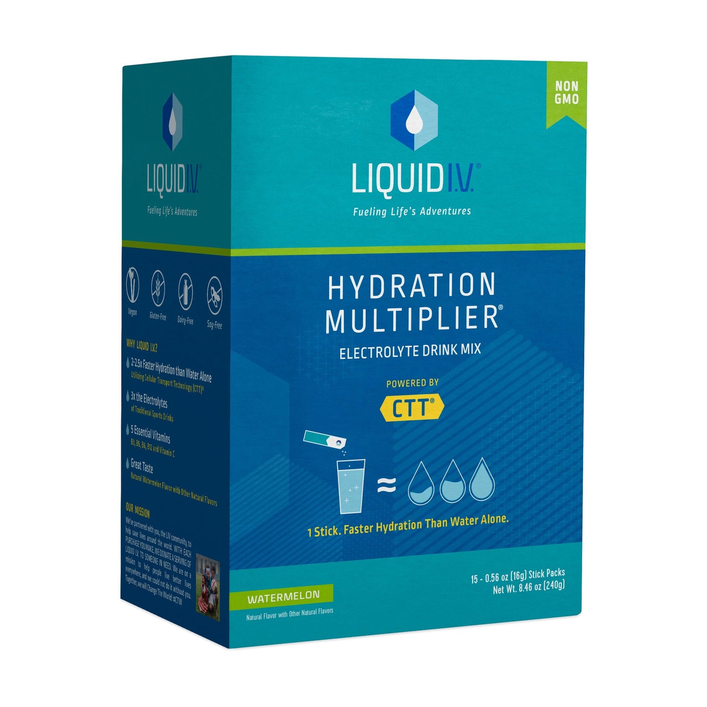 Liquid I.V. Hydration Multiplier Electrolyte Drink Mix Watermelon