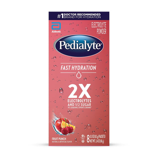 Pedialyte Electrolyte Powder, Fruit Punch, Fast Hydration