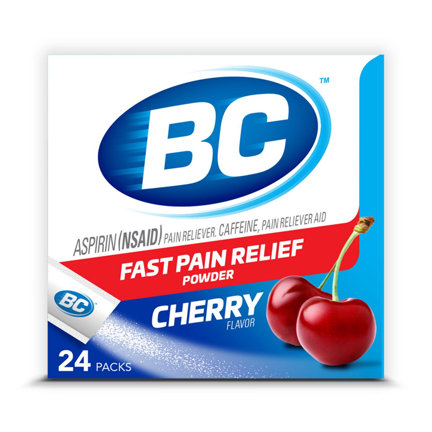BC 24 Pack Cherry Flavor Fast Pain Relief Powder