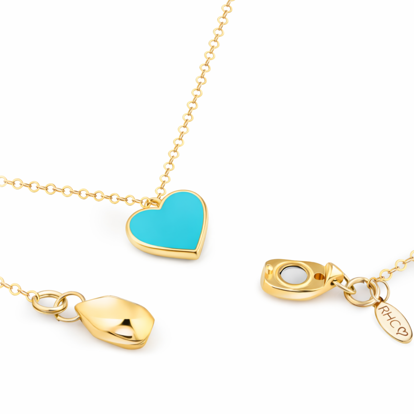 Single Hearted Girl Turquoise Necklace | Magnetic Clasp