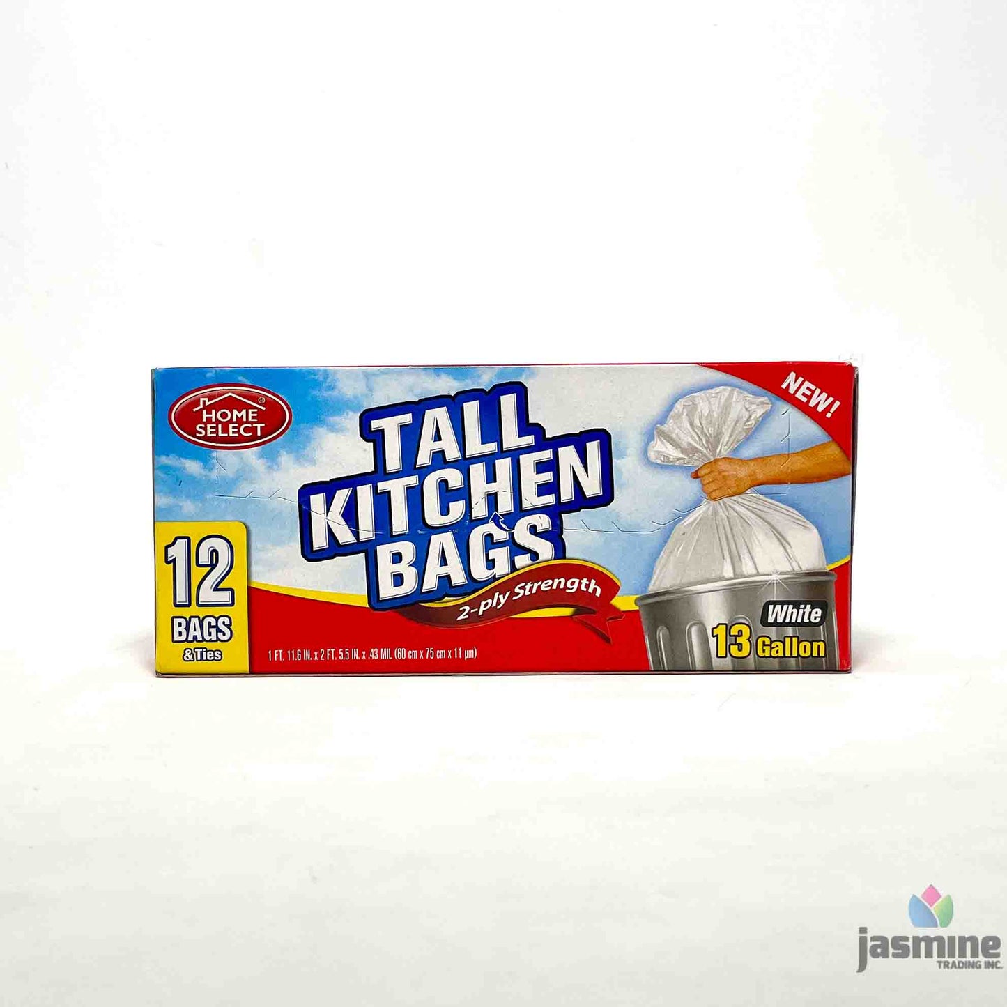 Home Select H.s Tall Kitchen Bags 13gl 12ct Twist Ti -- 24 Per Case