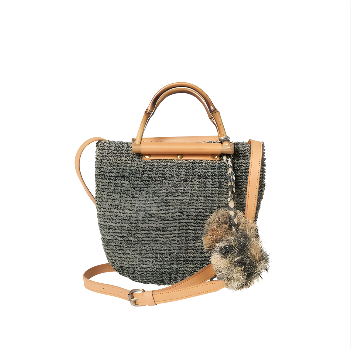 Maxi Straw Poof Crossbody