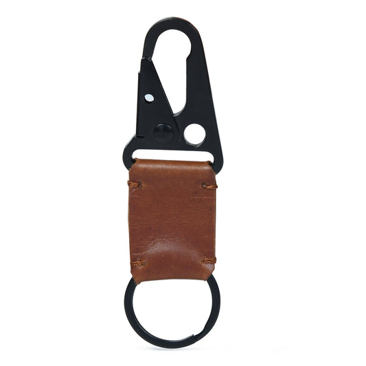 Leather-Metal Key Ring Keychain