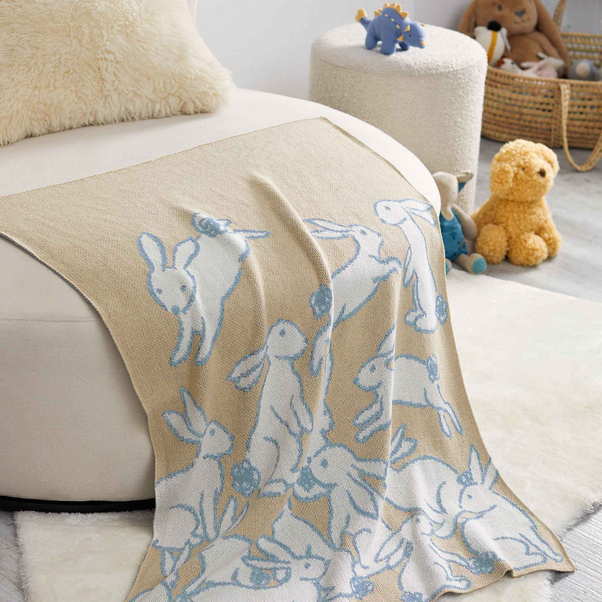 Baby Bunnies - Cotton Knit Blanket