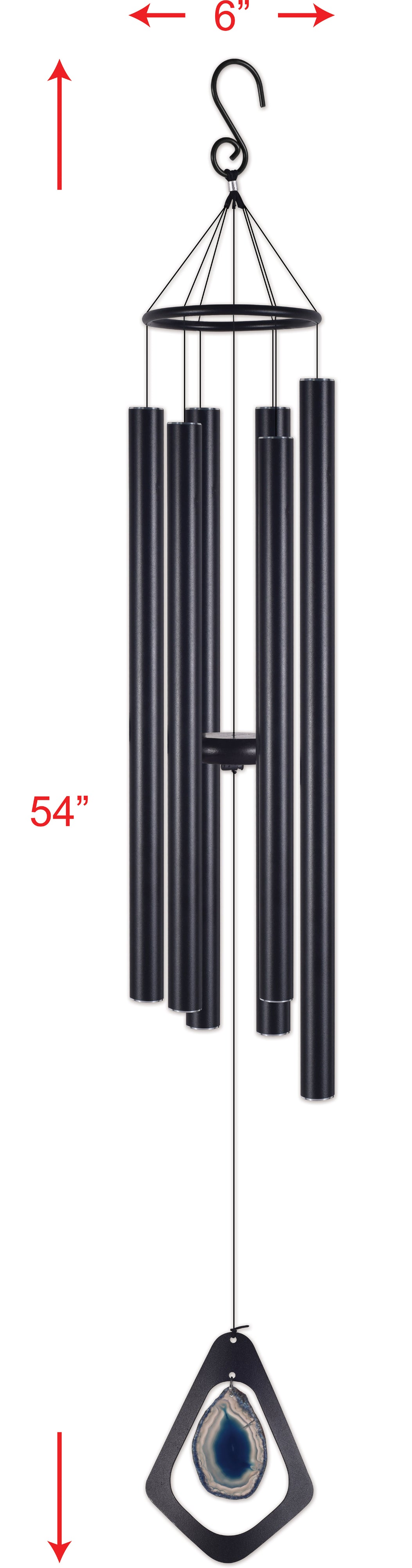 54 inch Blue Agate Wind Chime