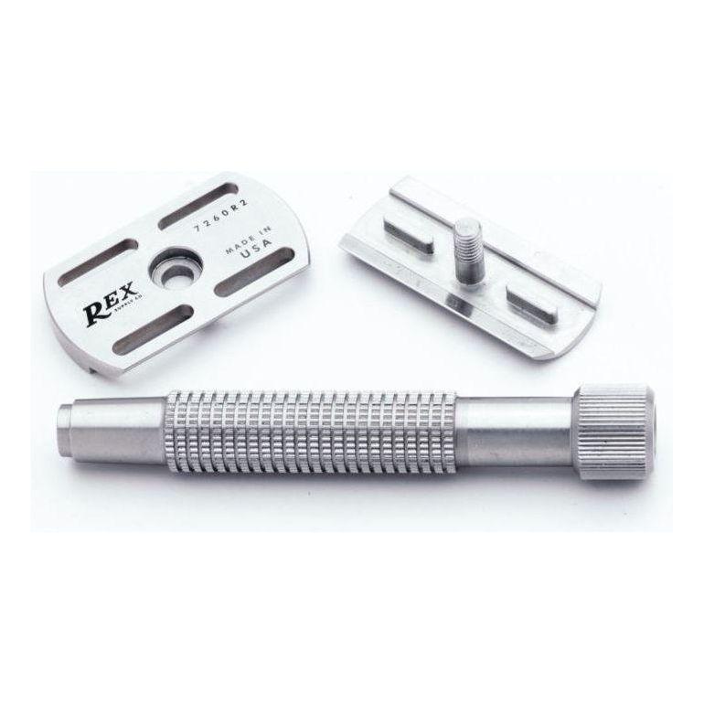 Rex Supply Co. Envoy XL Stainless Steel 3 Piece DE Razor RSC-108