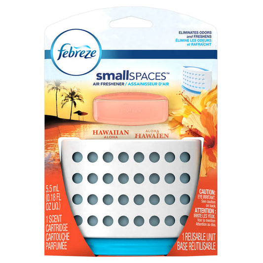 Febreze Small Spaces Hawaiian Aloha Starter Kit Air Freshener (1 Count, 5.5 Ml)