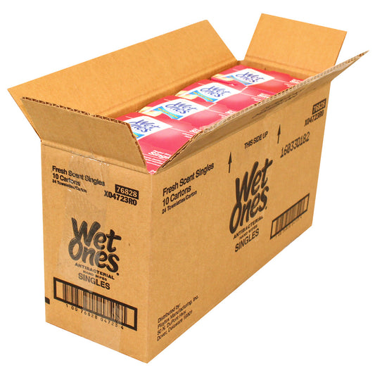 Wet Ones Antibacterial Fresh Scent Hand Wipes Pocket Size Singles