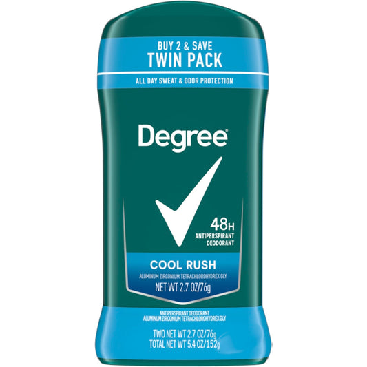 Degree Men Dry Protection Antiperspirant Deodorant Cool Rush Twin Pack