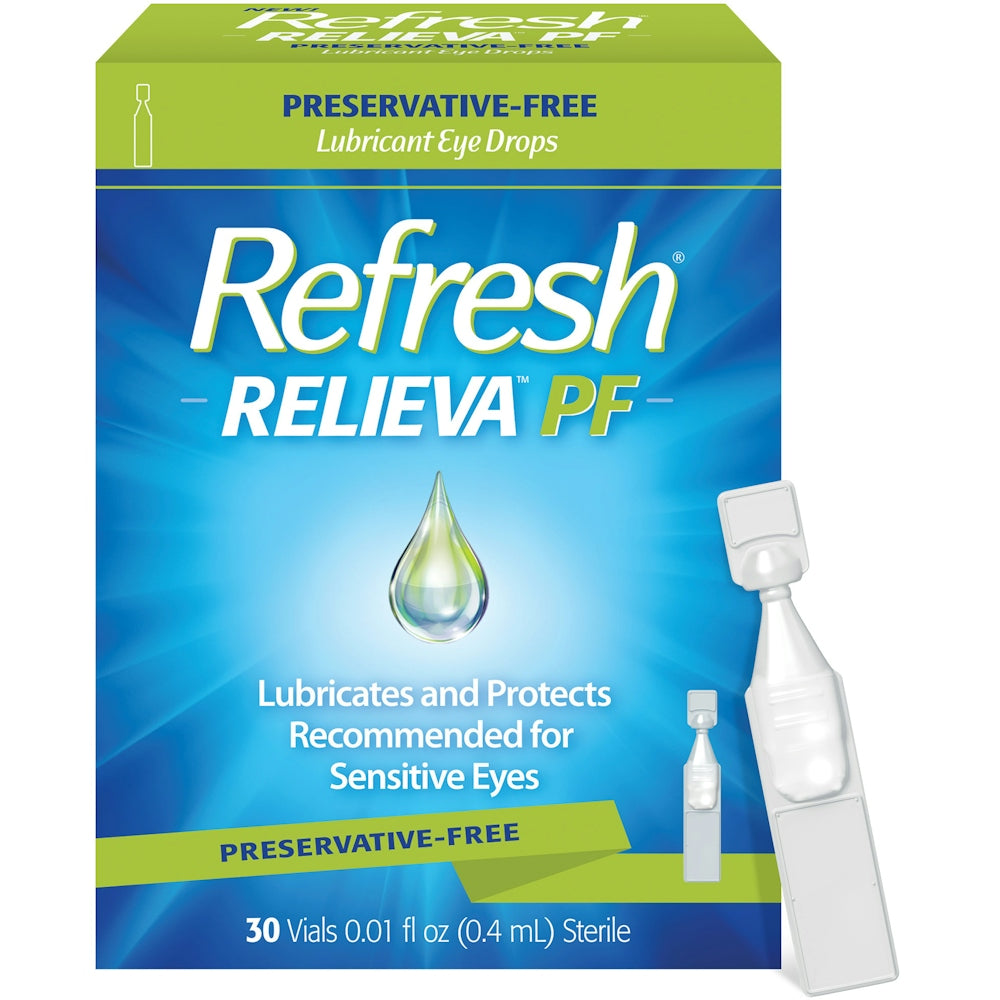 Refresh Relieva PF Lubricant Eye Drops, 30 Vials