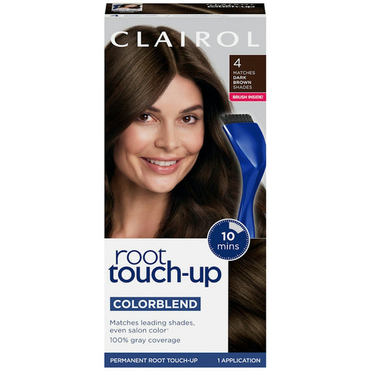 Clairol Nice'n Easy Root Touch-Up 4 Matches Dark Brown Shades Permanent Hair Color, 1 Application