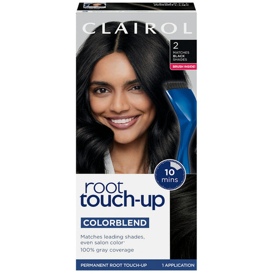 Clairol Nice N Easy Root Touch Up Permanent Hair Color Kit, 2 Matches Black