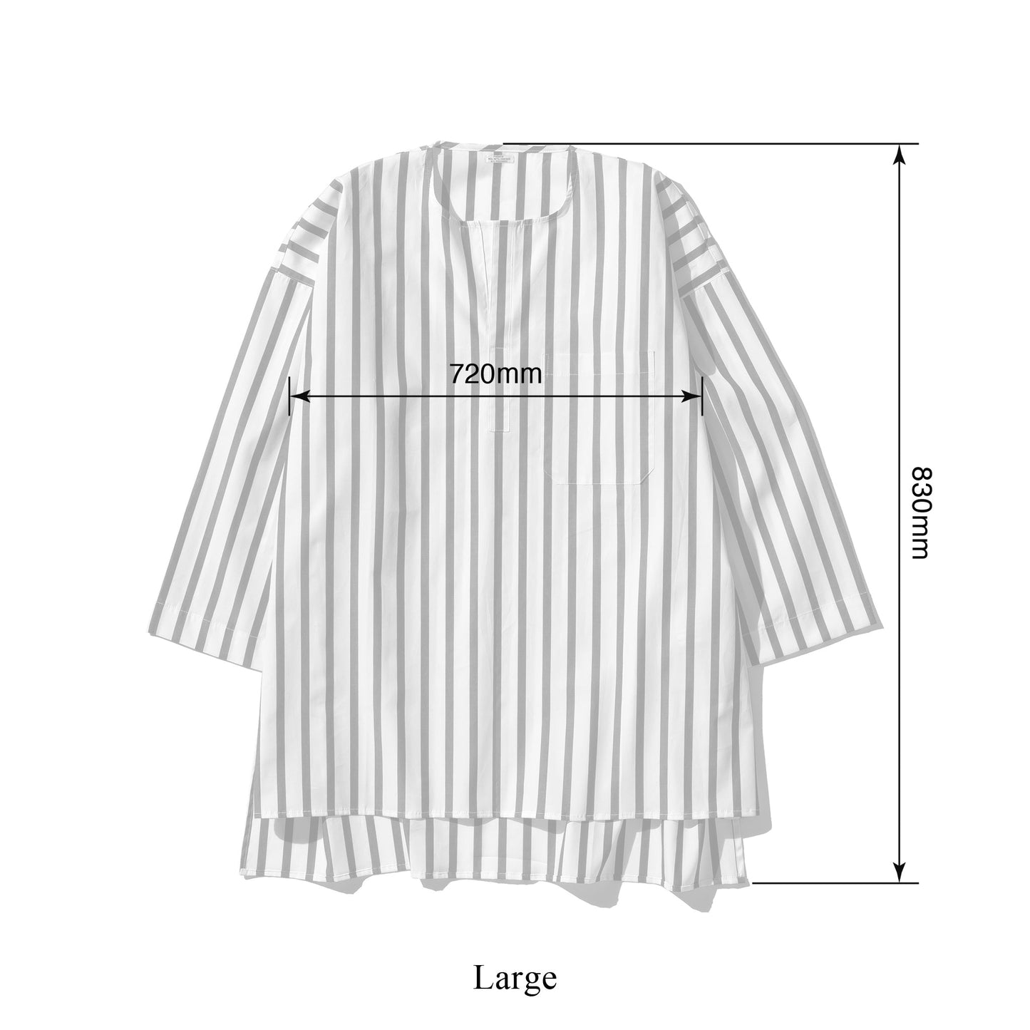 Cotton Crew Neck Stripe Shirt