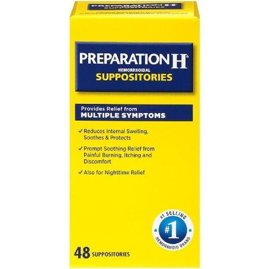 Preparation H Hemorrhoid Symptom Treatment Suppositories, (Pack Of 1)