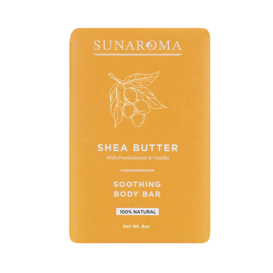 Sunaroma Soap Bar Shea Butter Frankincense And Vanilla 8 Ounce