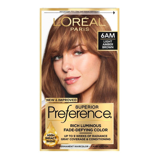 Superior Preference L'Oreal Paris 6AM Light Amber Brown Permanent Hair Color