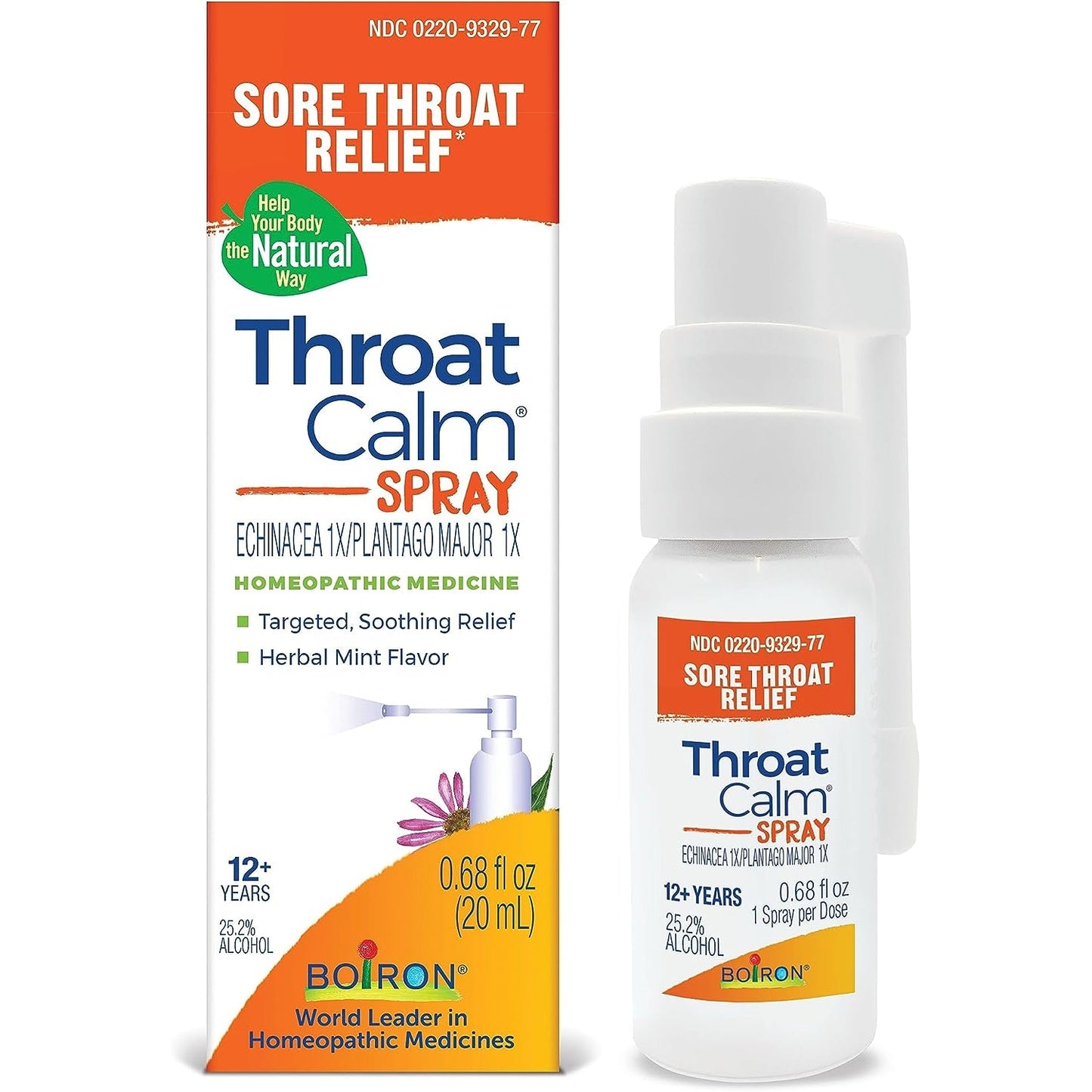 Boiron Throatcalm Spray For Sore Throat Relief, 0.68oz