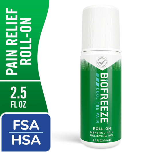 Biofreeze Pain Relieving Gel, Menthol, Roll On 2.5 Fl Oz