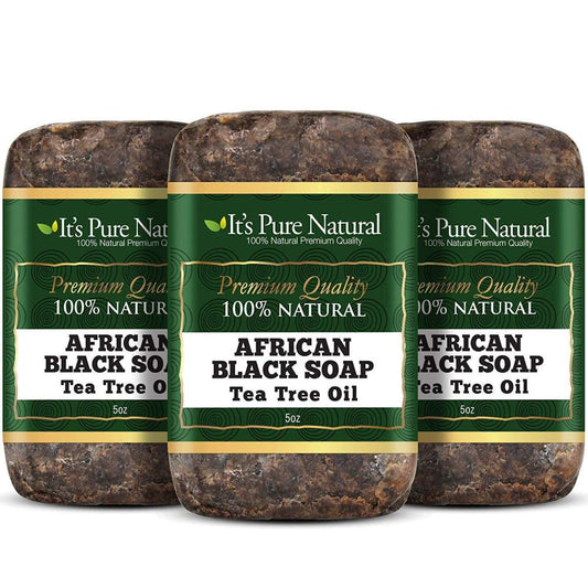 It's Pure Natural African Black Soap Tea Tree Oil 5 Oz