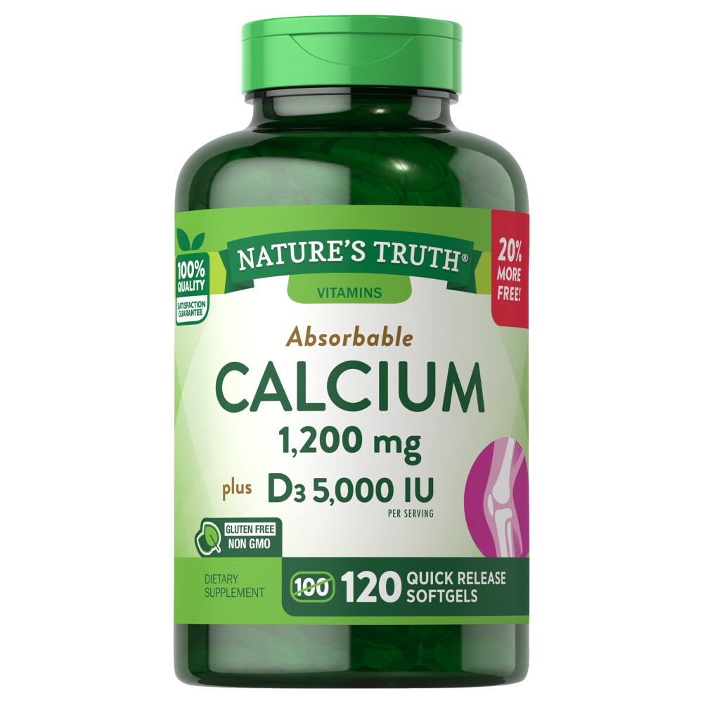 Nature's Truth Quick Release Softgels 1200 Mg Absorbable Calcium