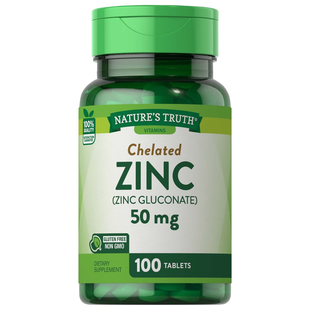 Nature's Truth Zinc, Chelated, 50 Mg, Tablets