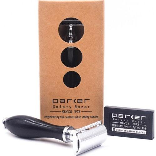 Parker 111B Black Resin Handle Safety Razor