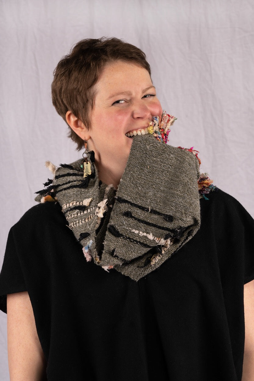Studio-Woven Zero Waste Split Cowl