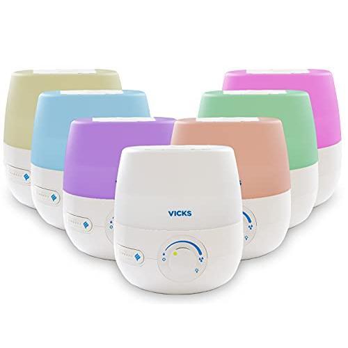 Vicks 0.6 Gallon Natural Care Cool Mist Ultrasonic Humidifier 200 Sq Ft White VUL530
