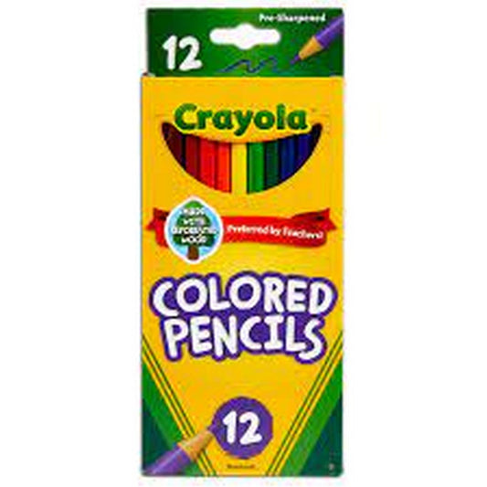 Crayola Long Colored Sharpened Pencils 12ct