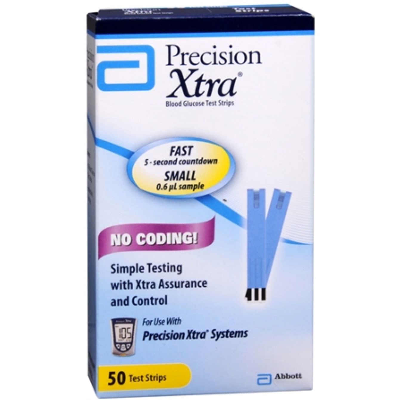 Precision Xtra Blood Glucose Test Strips