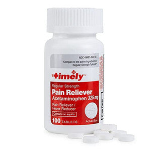 Timely by Time Cap Labs Regular Strength Pain Relief Tablet, 325 MG