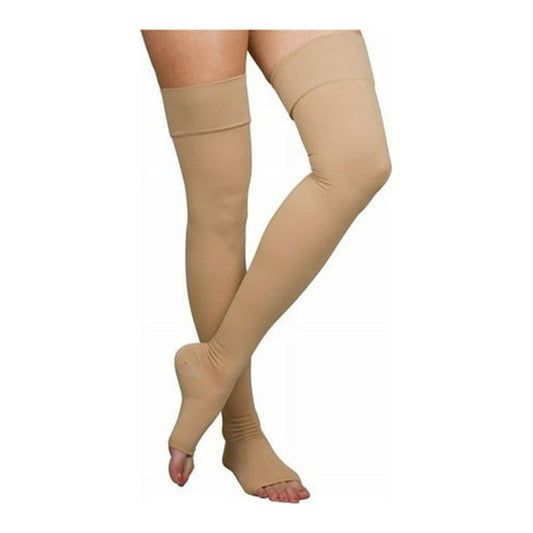 Loving Comfort Stockings Surgical Weight Thigh High 20 To 30Mmhg Closed Toe Unisex Beige Extra Large, 1 Pair