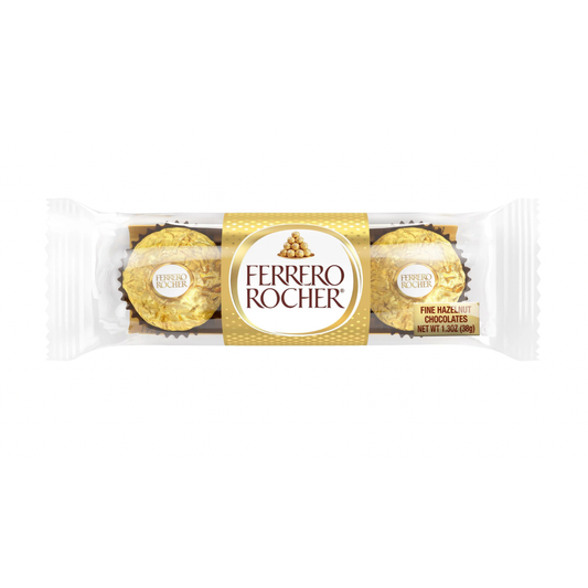 Ferrero Rocher Fine Hazelnut Chocolates - 1.3oz/3ct