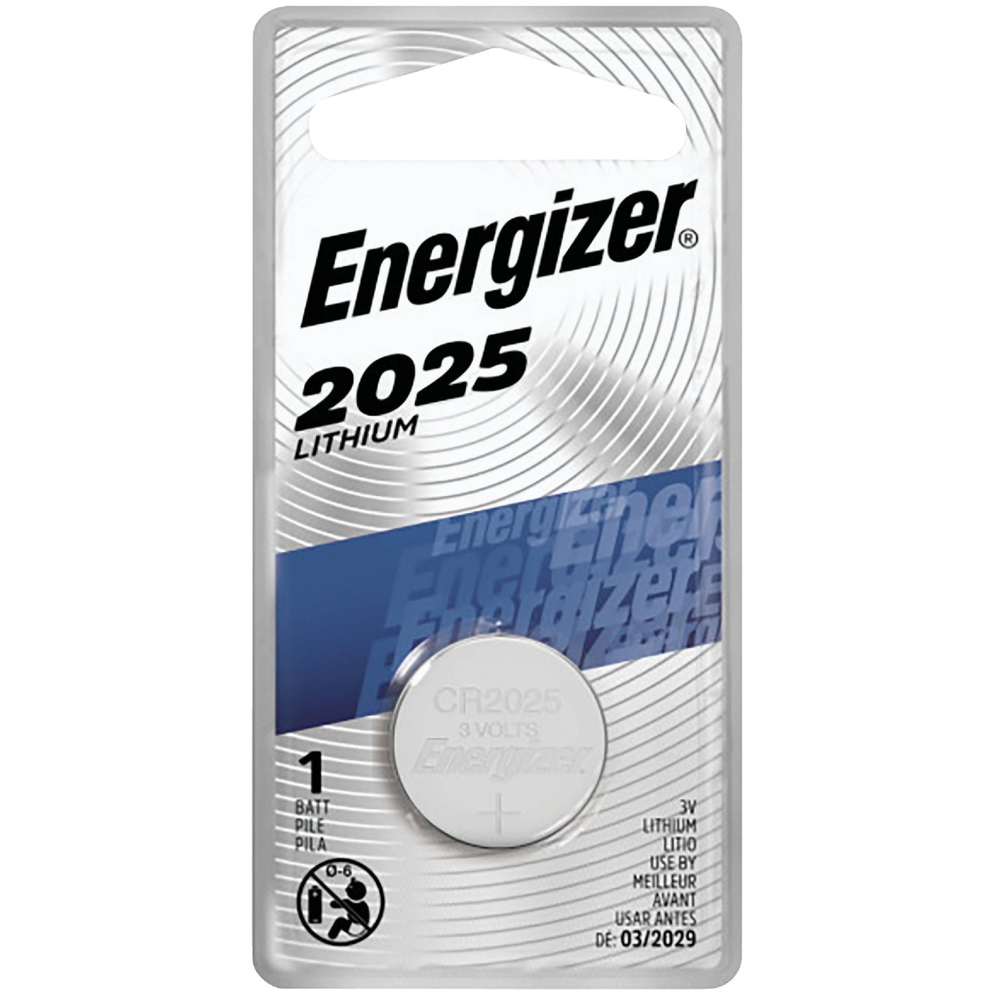 Energizer 3 Volt Lithium Coin Button Cell Electronic / Watch Batteries ECR2025BP, Color: Silver, Battery Quantity: 1, Power: 3 Volts