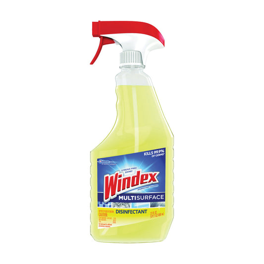 Windex Multi-Surface Cleaner And Disinfectant Spray Bottle, Citrus Fresh Scent, 23 Fl Oz